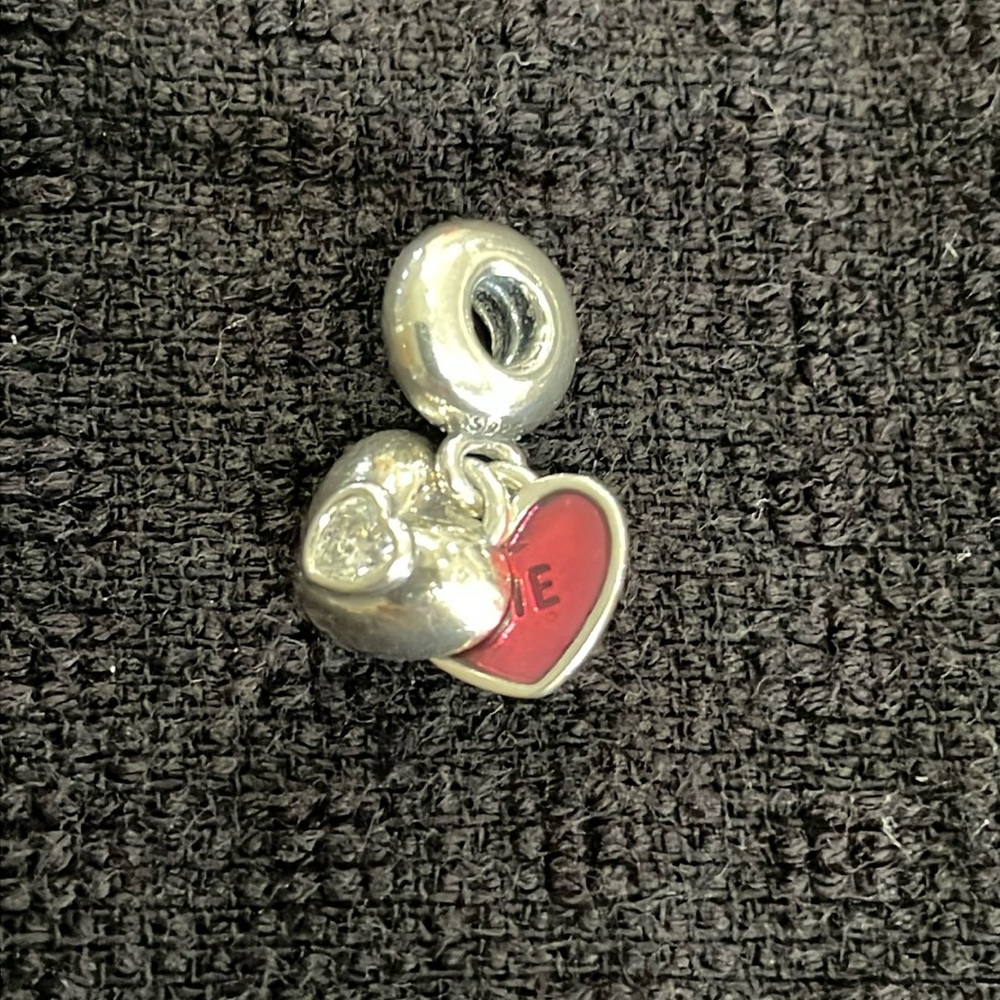 Pandora You and Me Heart Dangle Charm
